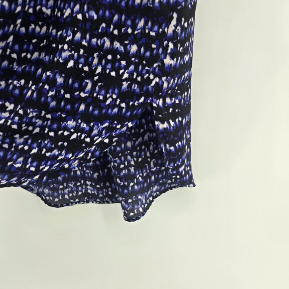 Apt 9 Abstract Print Sleeveless Blouse - L Blue/Black Print - Picture 4 of 6